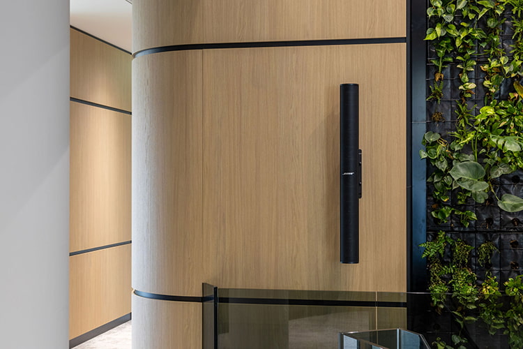 HPL coloured core design in kitchen